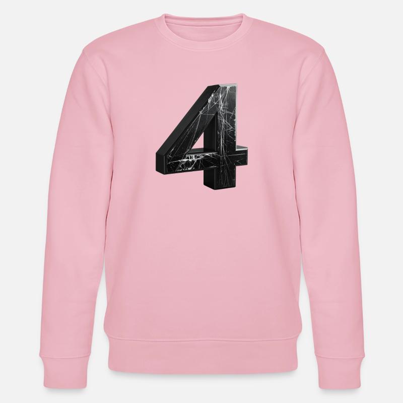Black 4 with marble pattern - Stanley/Stella CHANGER Unisex Organic Sweatshirt - cotton pink