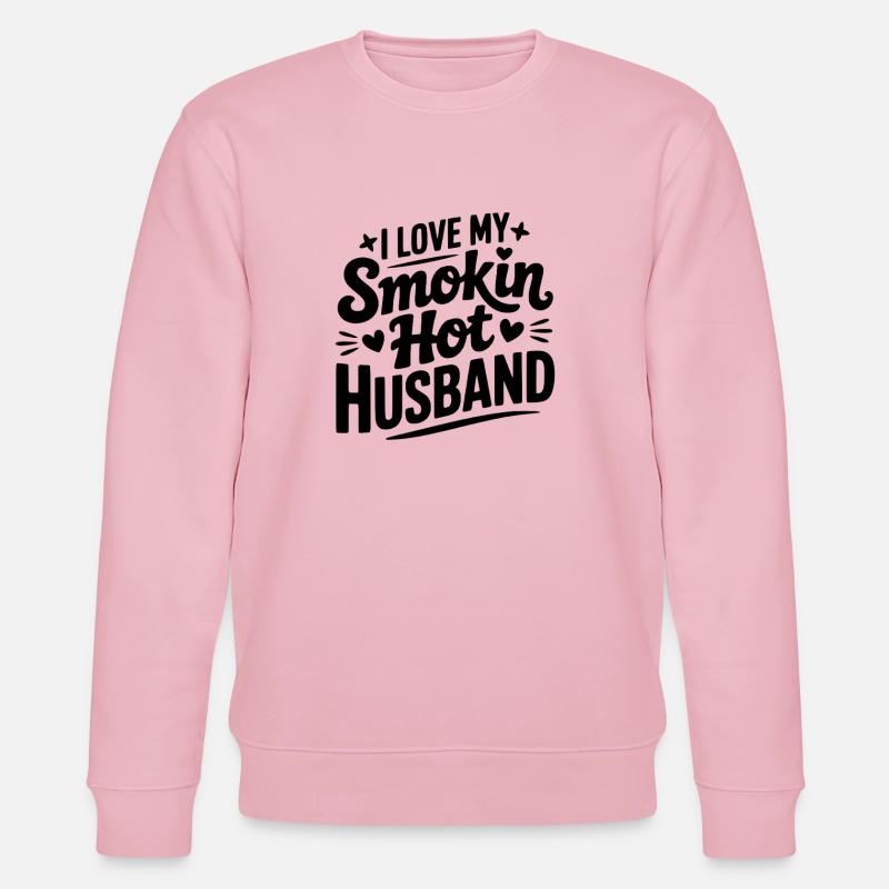 Ich liebe meinen heißen Ehemann - Stanley/Stella Unisex Bio-Sweatshirt CHANGER - Hellrosa