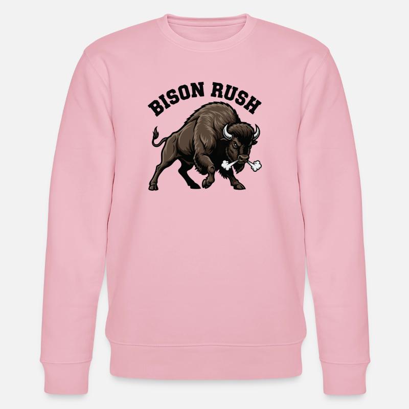Bison Rush Wild Bison Force - Stanley/Stella Unisex Bio-Sweatshirt CHANGER  - Hellrosa