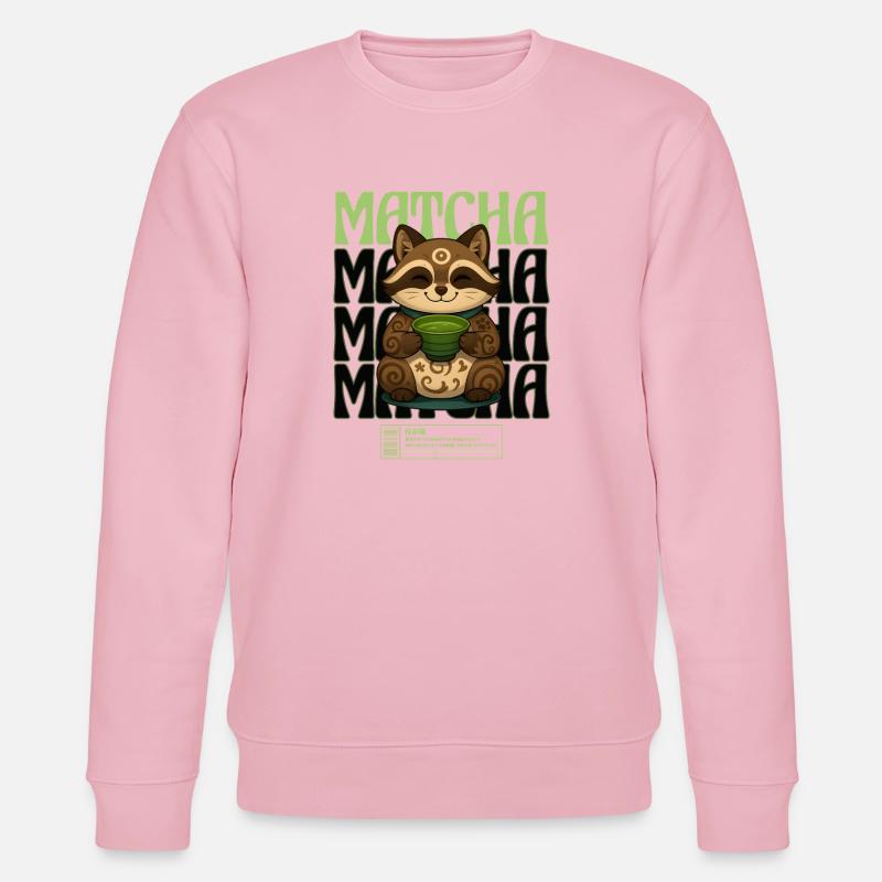 Matcha Kätzchen Maneki Neko - Stanley/Stella Unisex Bio-Sweatshirt CHANGER  - Hellrosa
