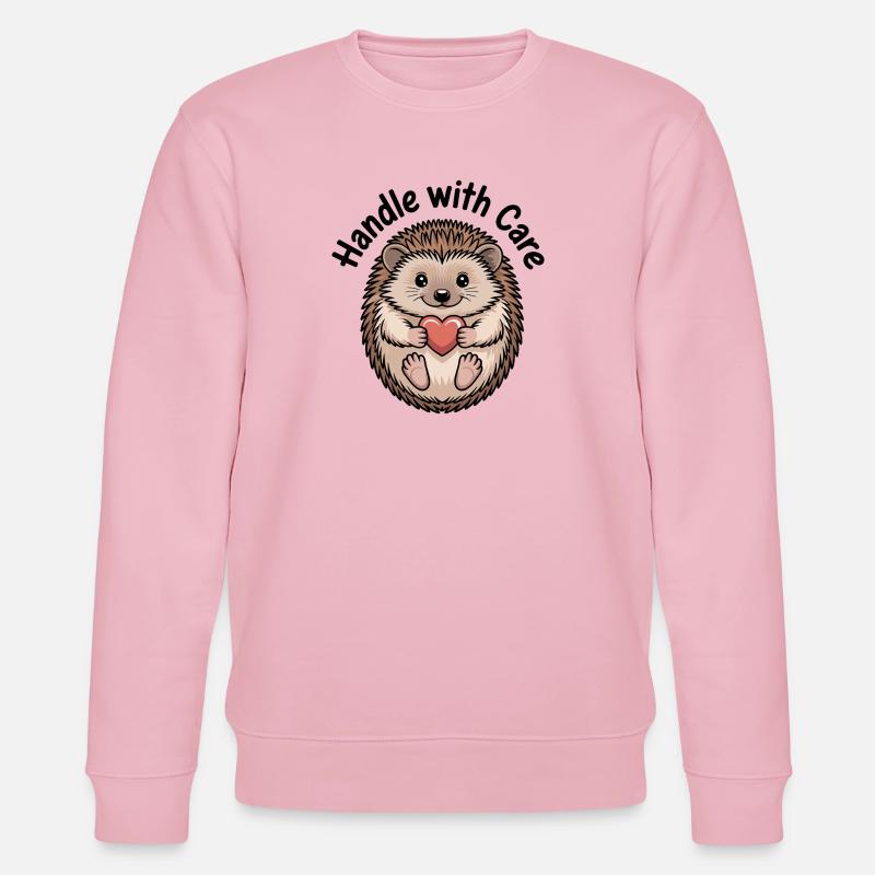 Igel mit Herz - Stanley/Stella Unisex Bio-Sweatshirt CHANGER  - Hellrosa