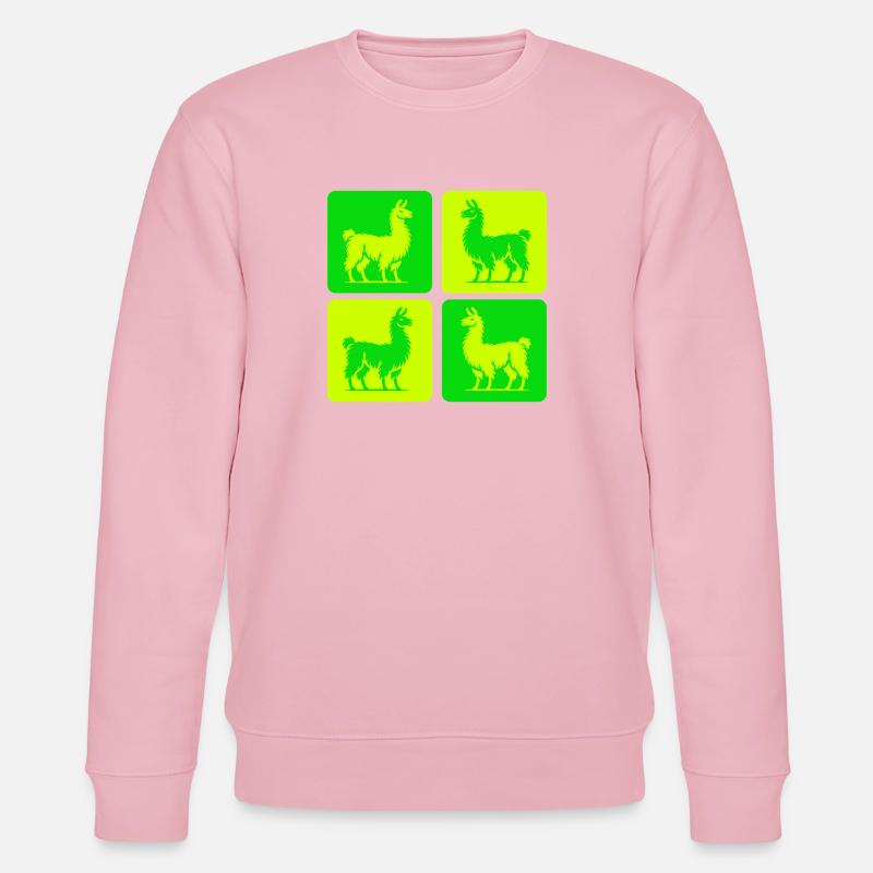 Lama Pop Art - Stanley/Stella Unisex Bio-Sweatshirt CHANGER  - Hellrosa