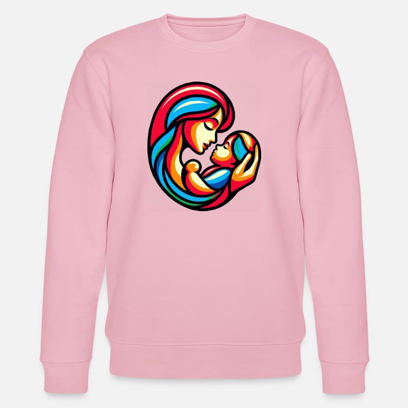 Bunte Mutter-Kind-Harmonie - Stanley/Stella Unisex Bio-Sweatshirt CHANGER  - Hellrosa