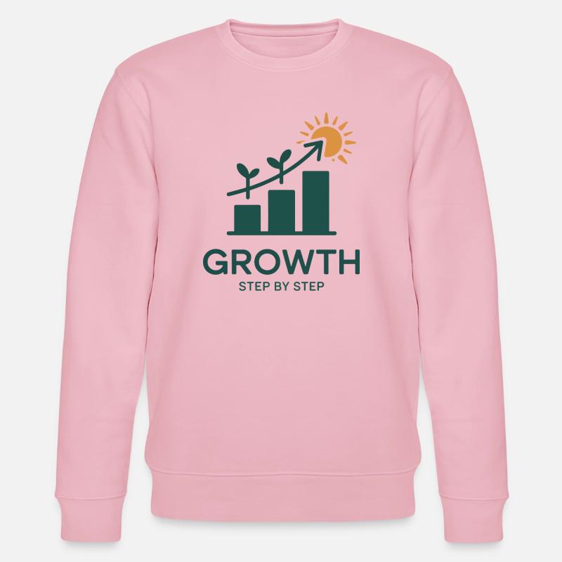 Growth Step by Step – Success & Growth - Stanley/Stella CHANGER Unisex Organic Sweatshirt - cotton pink