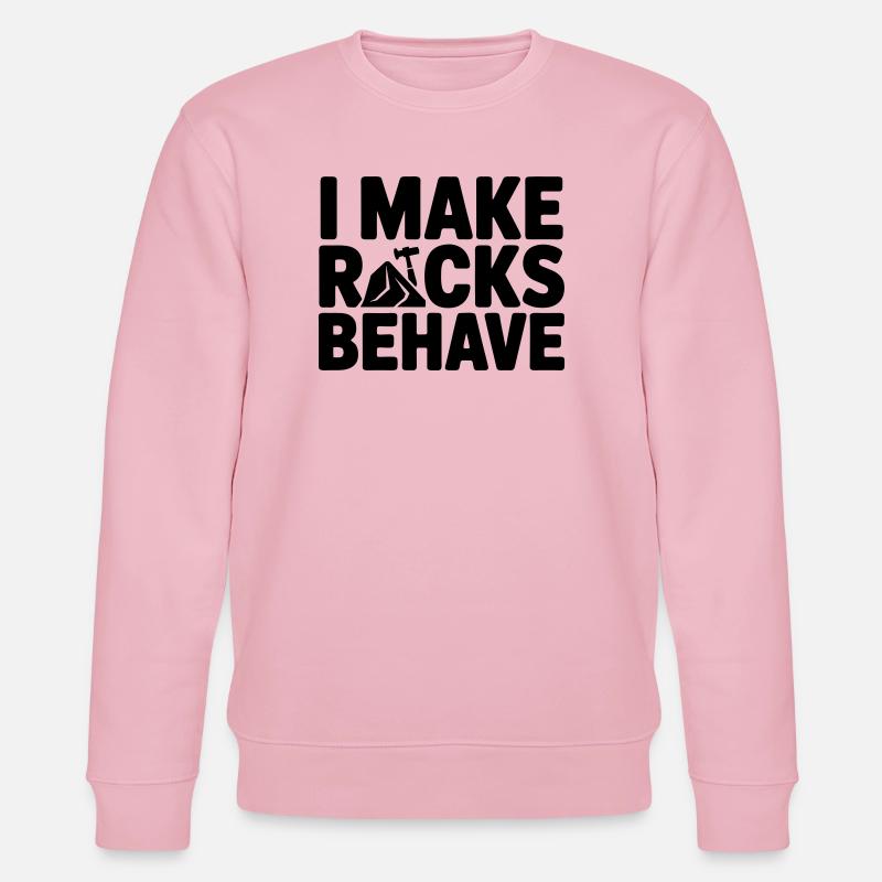 Steinmetz lustiger Spruch - Stanley/Stella Unisex Bio-Sweatshirt CHANGER  - Hellrosa