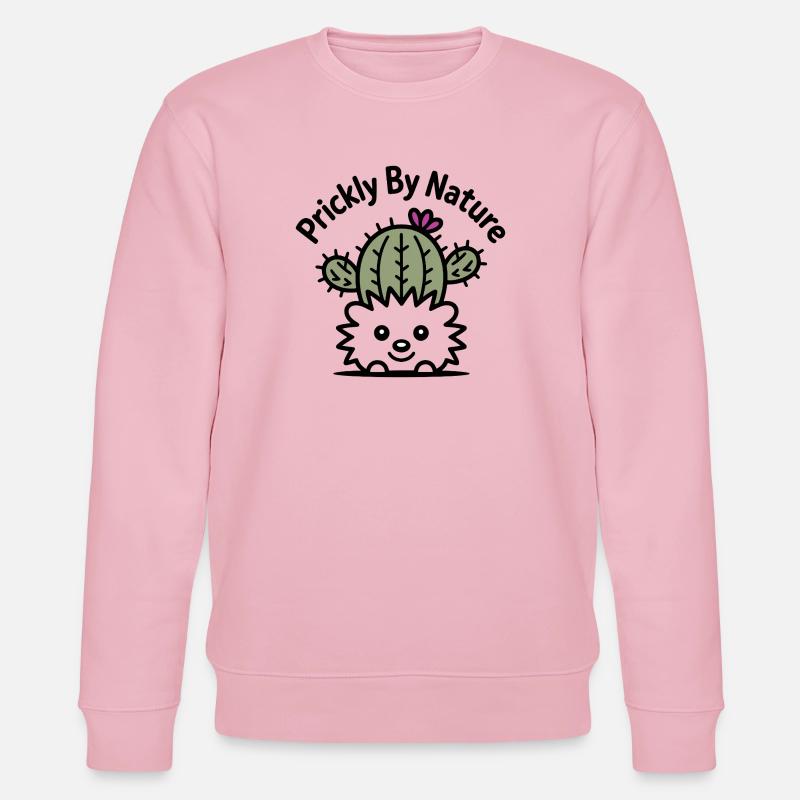 Cactus hérisson avec fleur - Sweat bio CHANGER Stanley/Stella Unisexe - rose pâle