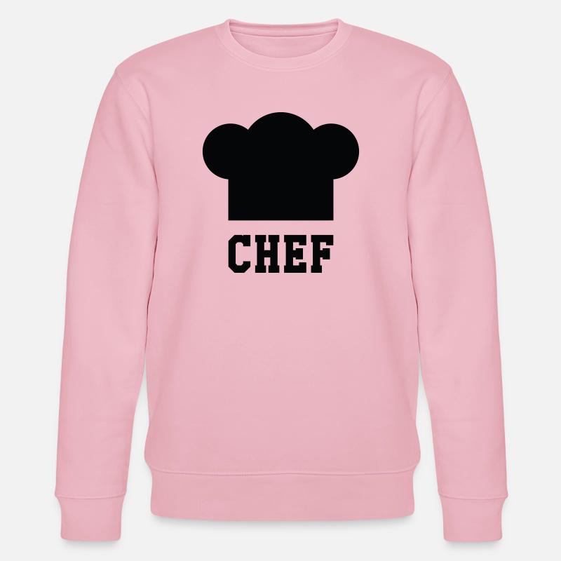 Chef Toque - Kitchen - Cook - Stanley/Stella CHANGER Unisex Organic Sweatshirt - cotton pink