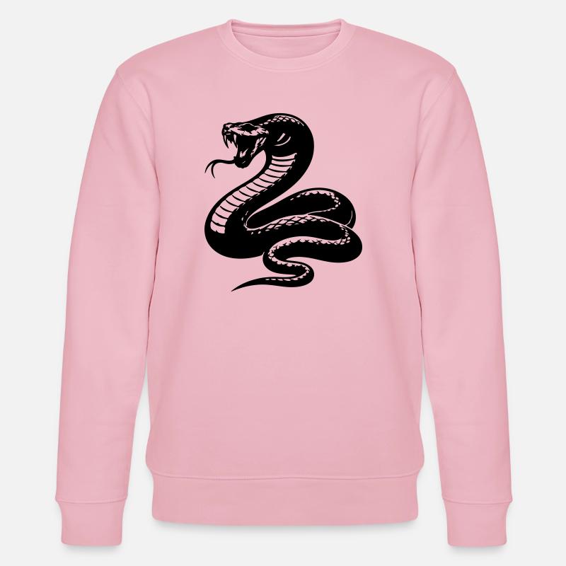 Silhouette du python serpent - Sweat bio CHANGER Stanley/Stella Unisexe - rose pâle