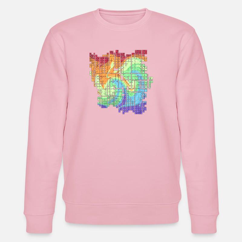 Farbwirbel Rasterkunst - Stanley/Stella Unisex Bio-Sweatshirt CHANGER  - Hellrosa