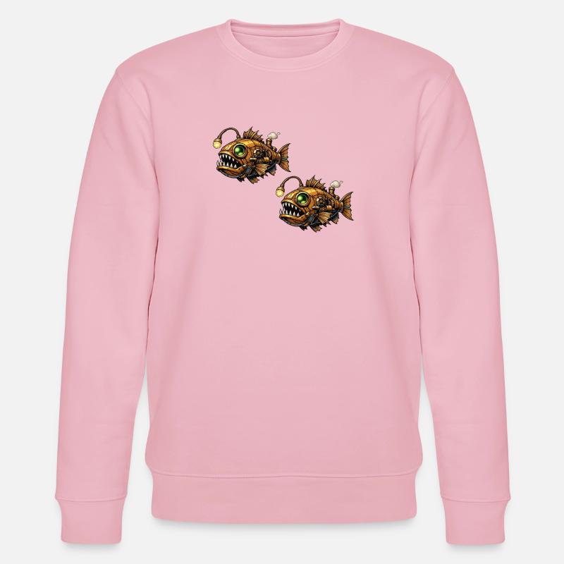 Piranhas des eaux profondes steampunk - Sweat bio CHANGER Stanley/Stella Unisexe - rose pâle