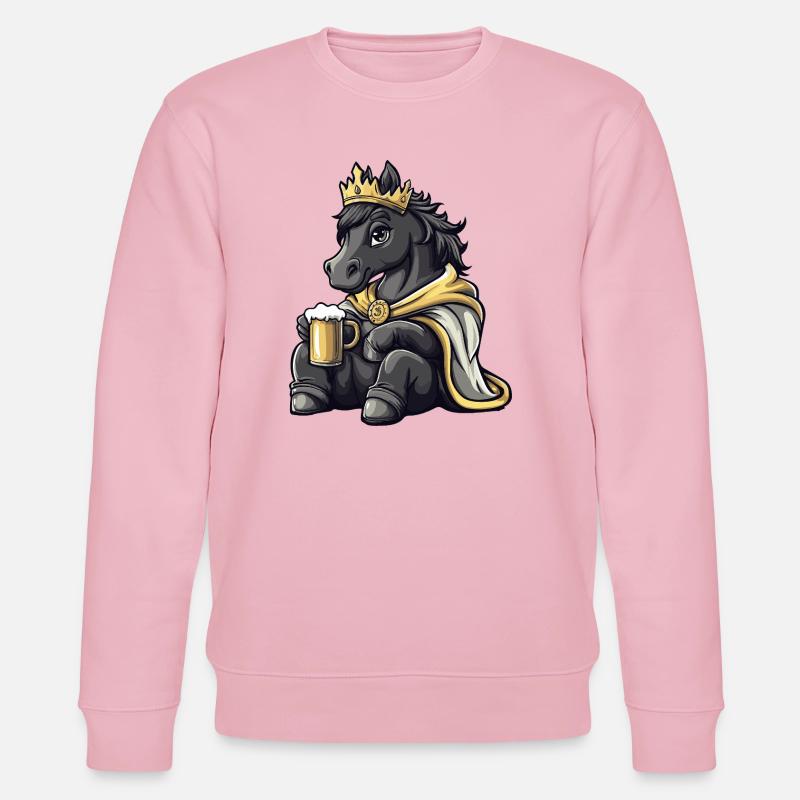 Pferd Bier König - Stanley/Stella Unisex Bio-Sweatshirt CHANGER  - Hellrosa