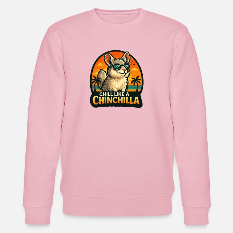 Chill wie ein Chinchilla - Stanley/Stella Unisex Bio-Sweatshirt CHANGER  - Hellrosa