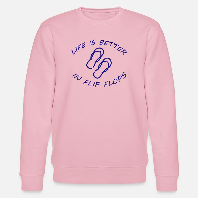 LIFE IS BETTER IN FLIP FLOPS - Stanley/Stella Unisex Bio-Sweatshirt CHANGER  - Hellrosa