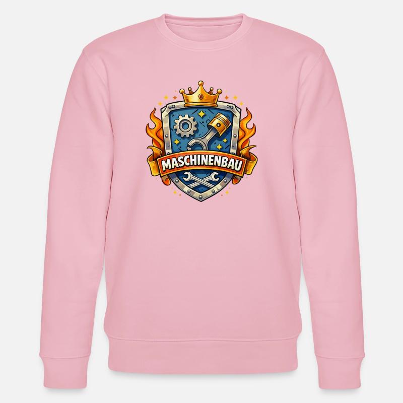 Mechanical Engineering King's Crown Shield - Stanley/Stella CHANGER Unisex Organic Sweatshirt - cotton pink