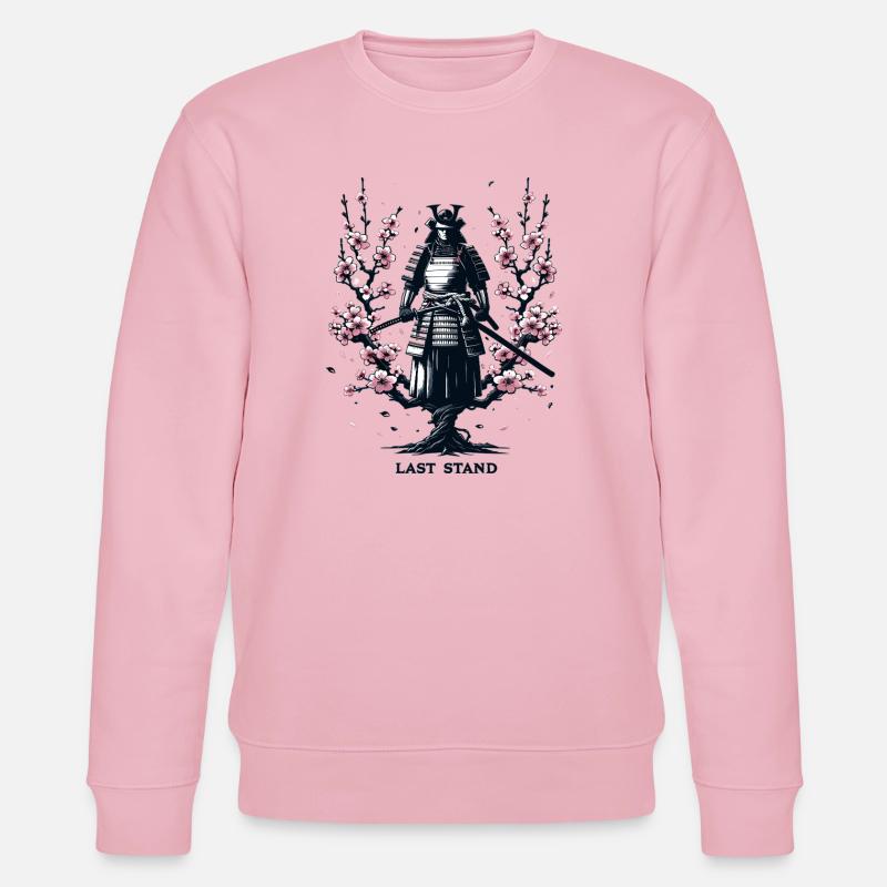 Samurai im Kirschblütenzauber - Stanley/Stella Unisex Bio-Sweatshirt CHANGER  - Hellrosa