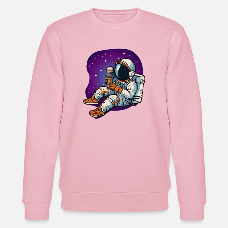 Astronaute spatial dégustant une glace - Sweat bio CHANGER Stanley/Stella Unisexe - rose pâle