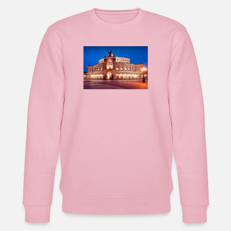 Dresdner Semperoper im Abendlicht - Stanley/Stella Unisex Bio-Sweatshirt CHANGER  - Hellrosa