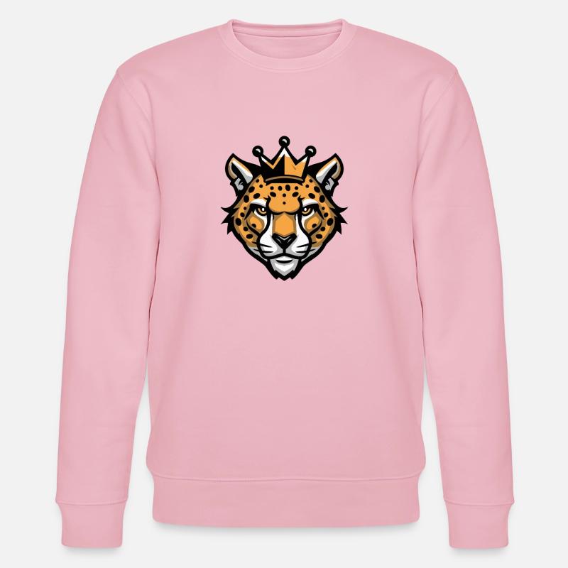 Couronne de tête de guépard - Sweat bio CHANGER Stanley/Stella Unisexe - rose pâle