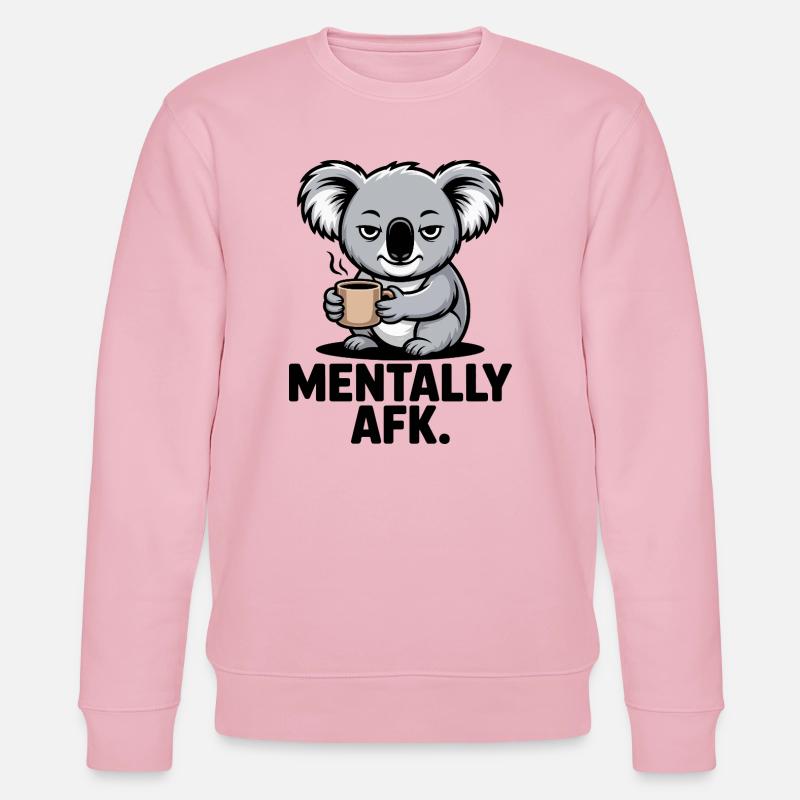 Koala AFK Kaffee - Stanley/Stella Unisex Bio-Sweatshirt CHANGER  - Hellrosa