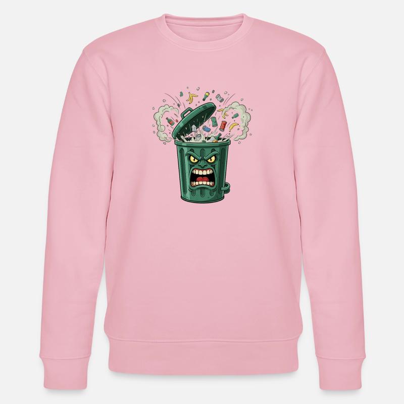 Wütender Mülleimer Chaos - Stanley/Stella Unisex Bio-Sweatshirt CHANGER  - Hellrosa
