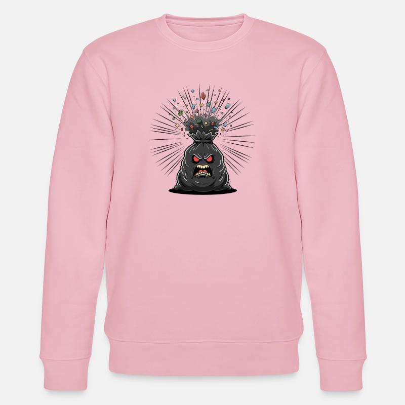 Épidémie de Sac de Rage - Sweat bio CHANGER Stanley/Stella Unisexe - rose pâle