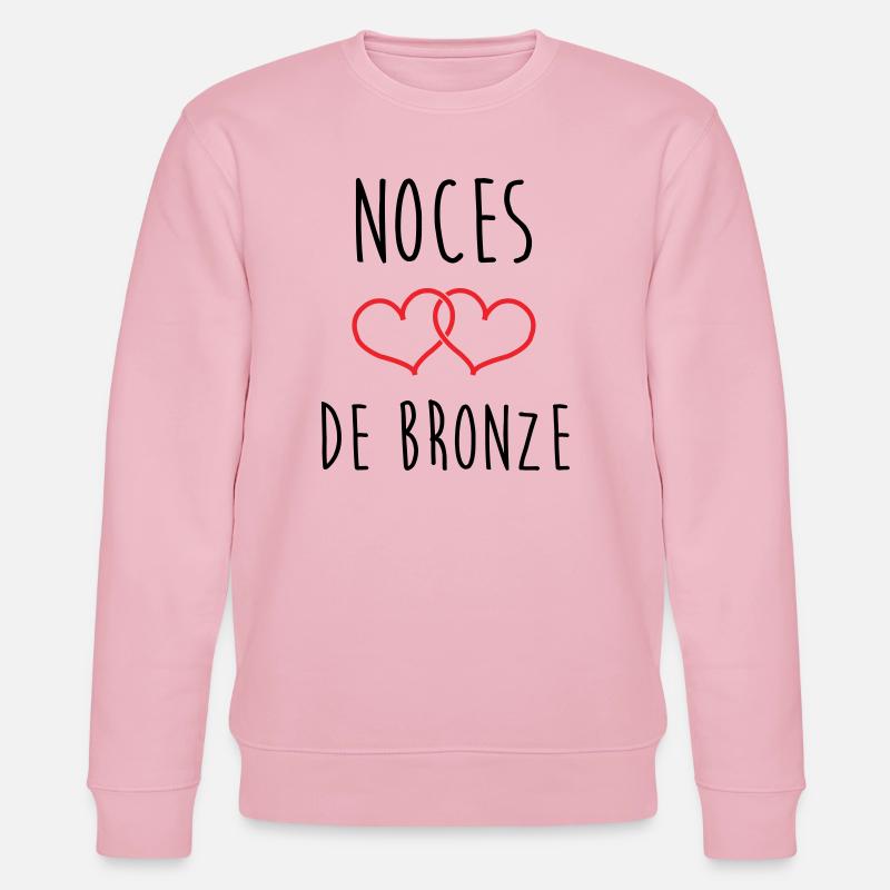 noces de bronze 22 ans d'amour - Sweat bio CHANGER Stanley/Stella Unisexe - rose pâle