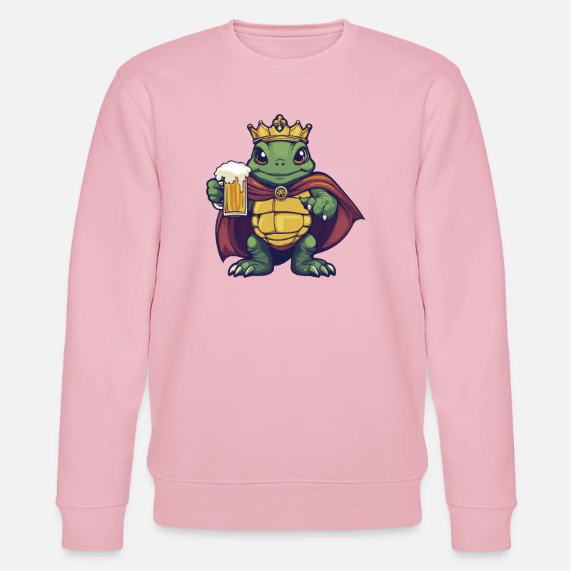 Schildkröte Bier König - Stanley/Stella Unisex Bio-Sweatshirt CHANGER  - Hellrosa