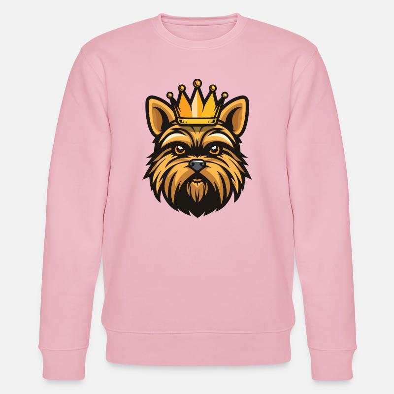 Yorkshire Terrier Hund Krone - Stanley/Stella Unisex Bio-Sweatshirt CHANGER  - Hellrosa