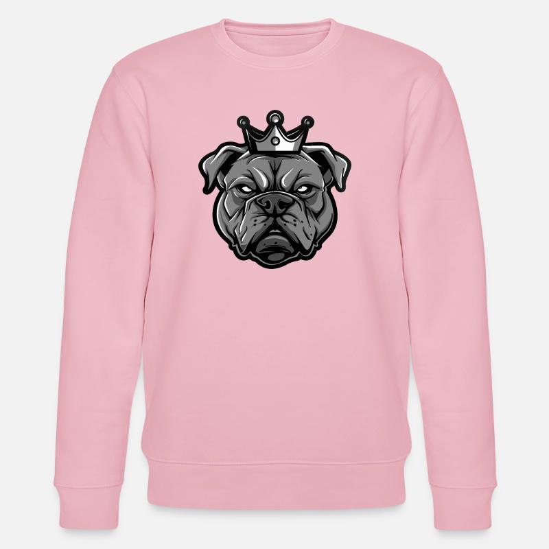 Mastiff Hund Krone - Stanley/Stella Unisex Bio-Sweatshirt CHANGER - Hellrosa