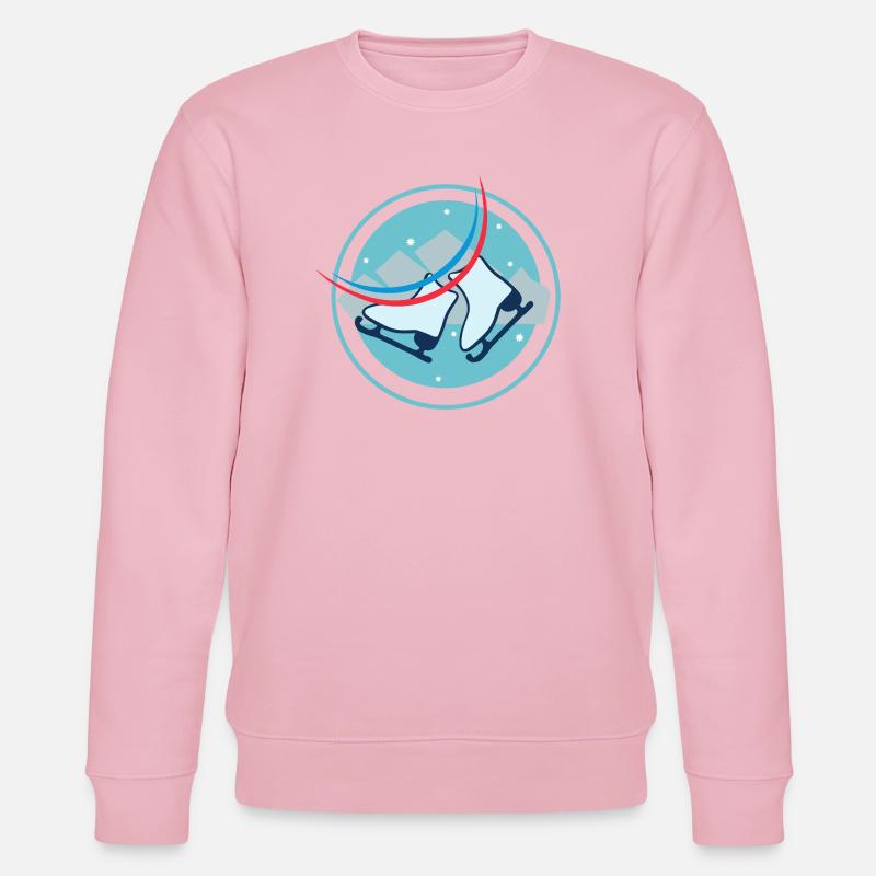 Duo Eisschnellläufer Skates - Stanley/Stella Unisex Bio-Sweatshirt CHANGER  - Hellrosa