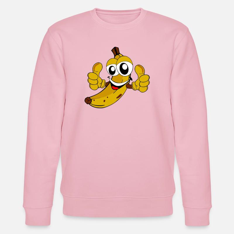 Fröhliche Banane - Stanley/Stella Unisex Bio-Sweatshirt CHANGER  - Hellrosa