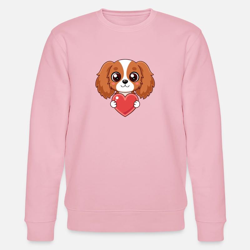 Welpe Süßes Herz - Stanley/Stella Unisex Bio-Sweatshirt CHANGER  - Hellrosa