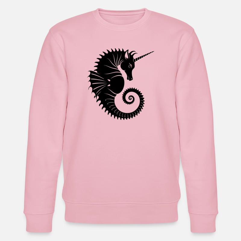Einhorn-Seepferdchen – Mystisches Meerwesen - Stanley/Stella Unisex Bio-Sweatshirt CHANGER  - Hellrosa