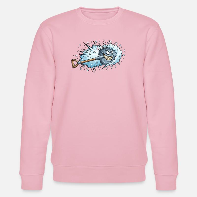 Wütender Schneeschieber Cartoon - Stanley/Stella Unisex Bio-Sweatshirt CHANGER  - Hellrosa
