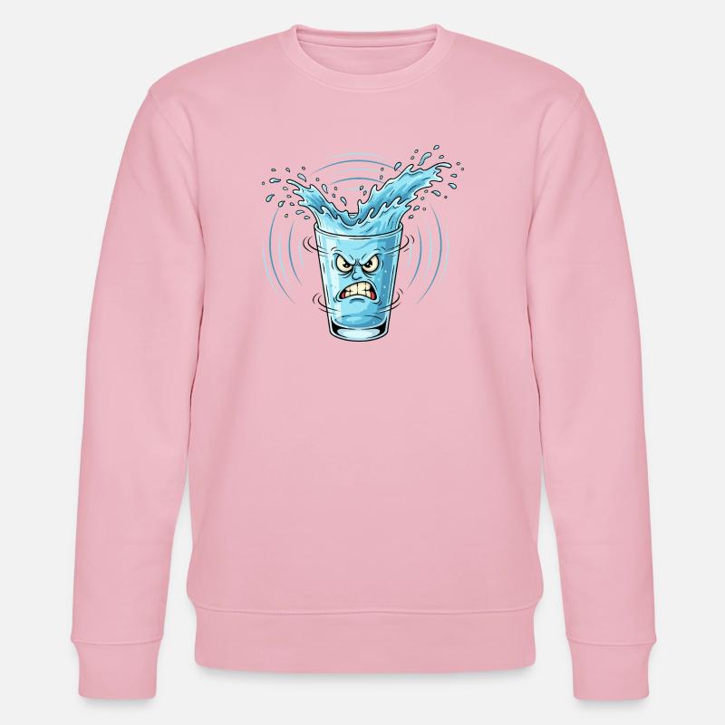 Wütendes Wasserglas Splash - Stanley/Stella Unisex Bio-Sweatshirt CHANGER  - Hellrosa