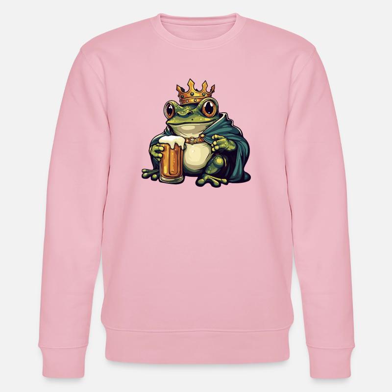 Roi de la Bière Grenouille - Sweat bio CHANGER Stanley/Stella Unisexe - rose pâle