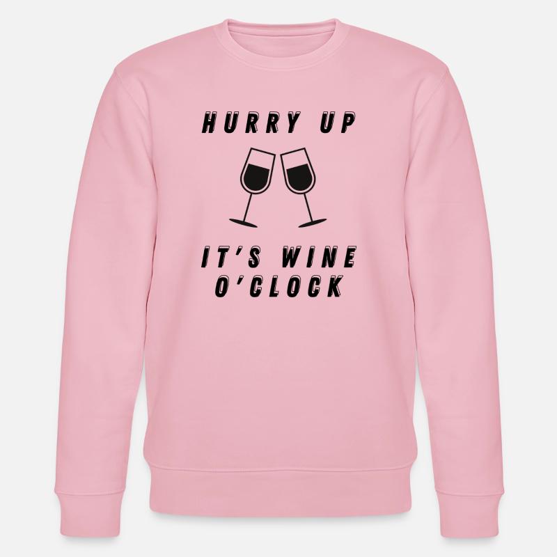 Hurry up, it's wine o'clock - Stanley/Stella Unisex Bio-Sweatshirt CHANGER  - Hellrosa