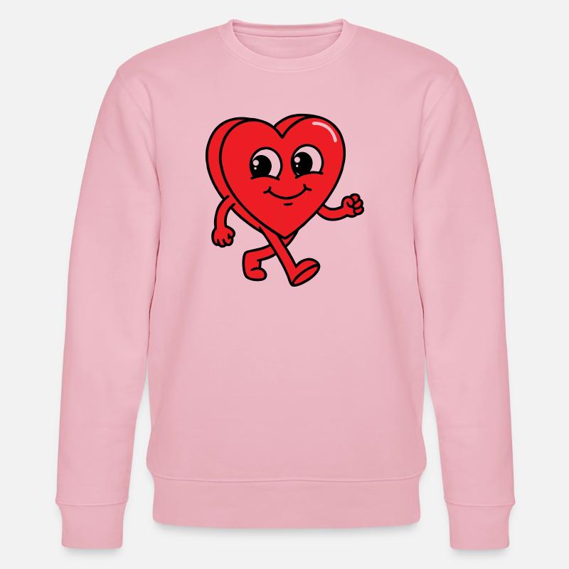 Gehendes Herz - Stanley/Stella Unisex Bio-Sweatshirt CHANGER  - Hellrosa