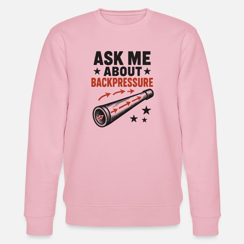 Frag mich nach Backpressure | Didgeridoo Technik - Stanley/Stella Unisex Bio-Sweatshirt CHANGER  - Hellrosa