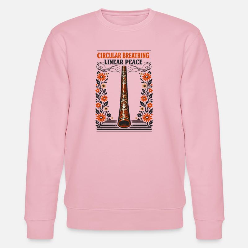 Respiration circulaire, paix intérieure | Didgeridoo - Sweat bio CHANGER Stanley/Stella Unisexe - rose pâle