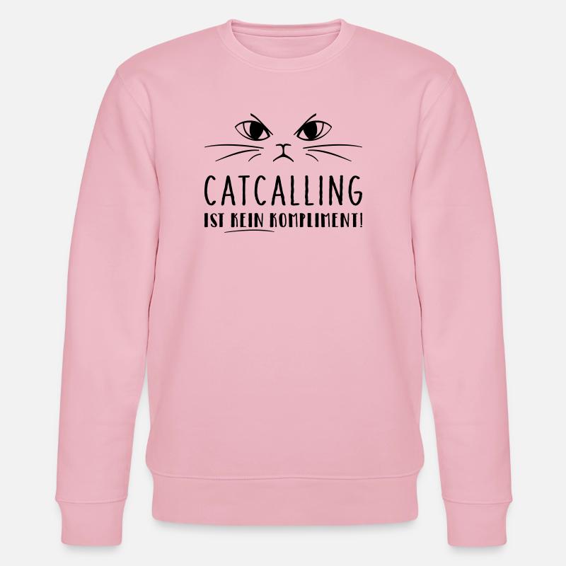 Catcalling ist kein Kompliment! - Stanley/Stella Unisex Bio-Sweatshirt CHANGER  - Hellrosa