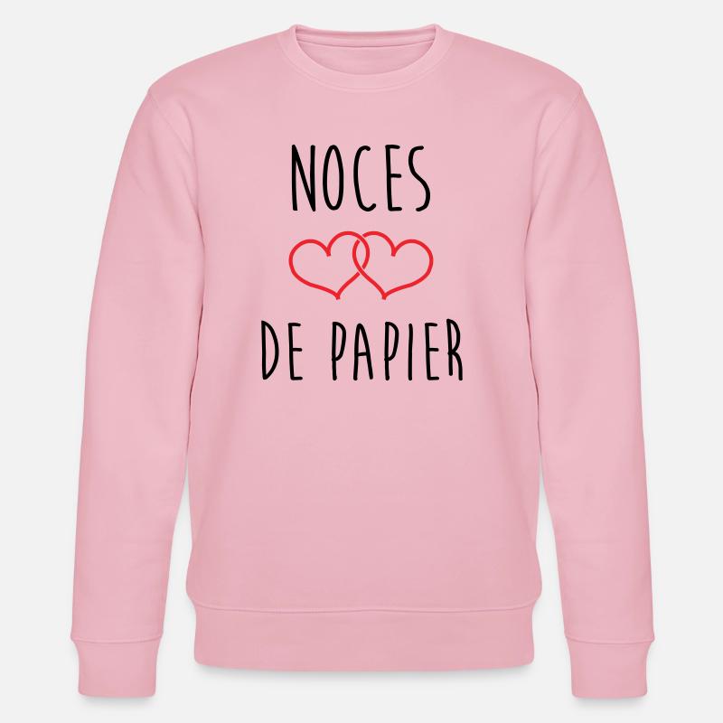 Papierhochzeit: 37 Jahre Ehe - Stanley/Stella Unisex Bio-Sweatshirt CHANGER  - Hellrosa