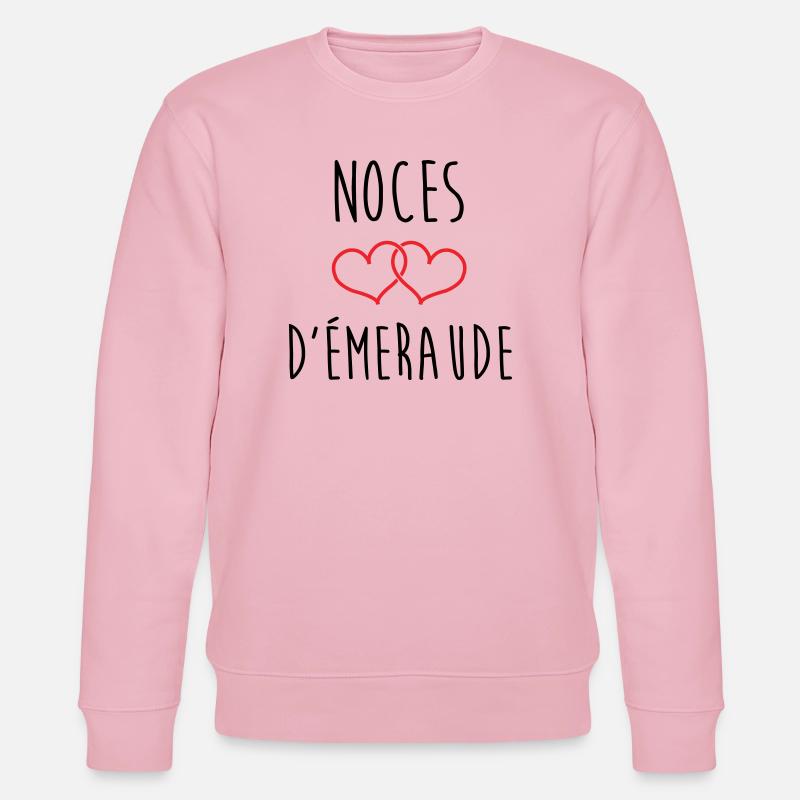 noces d'émeraude 40 ans de mariage - Sweat bio CHANGER Stanley/Stella Unisexe - rose pâle