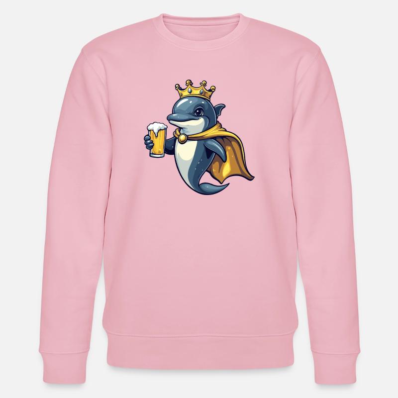 Delfin Bier König - Stanley/Stella Unisex Bio-Sweatshirt CHANGER  - Hellrosa