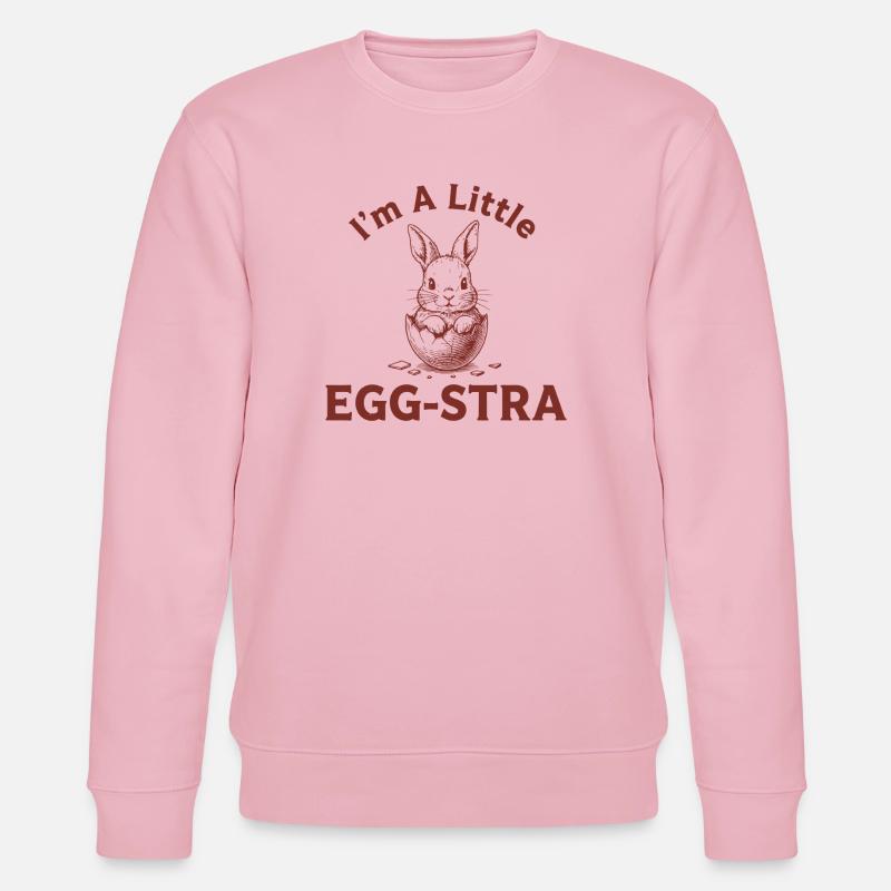 Egg-STRA Bunny Tee - Stanley/Stella CHANGER Unisex Organic Sweatshirt - cotton pink