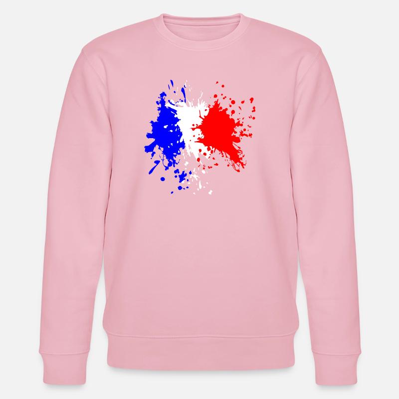 Éclaboussure du drapeau français - Sweat bio CHANGER Stanley/Stella Unisexe - rose pâle