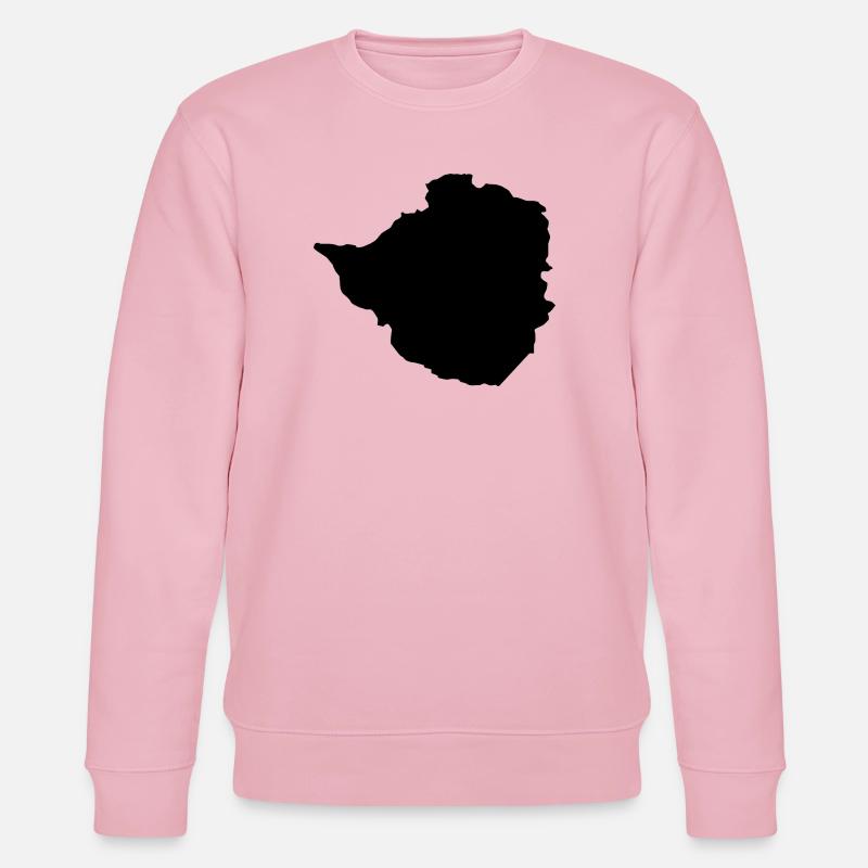 Karte von Simbabwe - Stanley/Stella Unisex Bio-Sweatshirt CHANGER  - Hellrosa