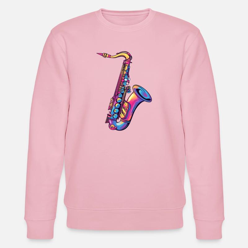 Neon-Saxophon Farbspektrum - Stanley/Stella Unisex Bio-Sweatshirt CHANGER  - Hellrosa