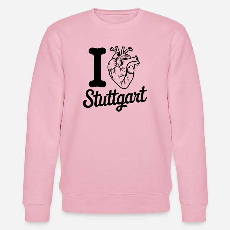 I love Stuttgart - Stanley/Stella Unisex Bio-Sweatshirt CHANGER  - Hellrosa