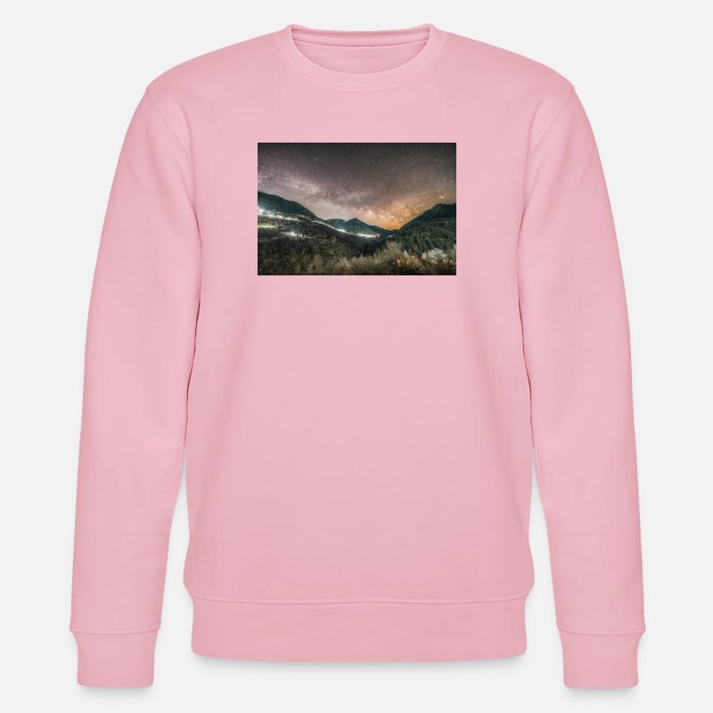 Die Milchstraße oberhalb der Agrafa-Berge - Stanley/Stella Unisex Bio-Sweatshirt CHANGER  - Hellrosa